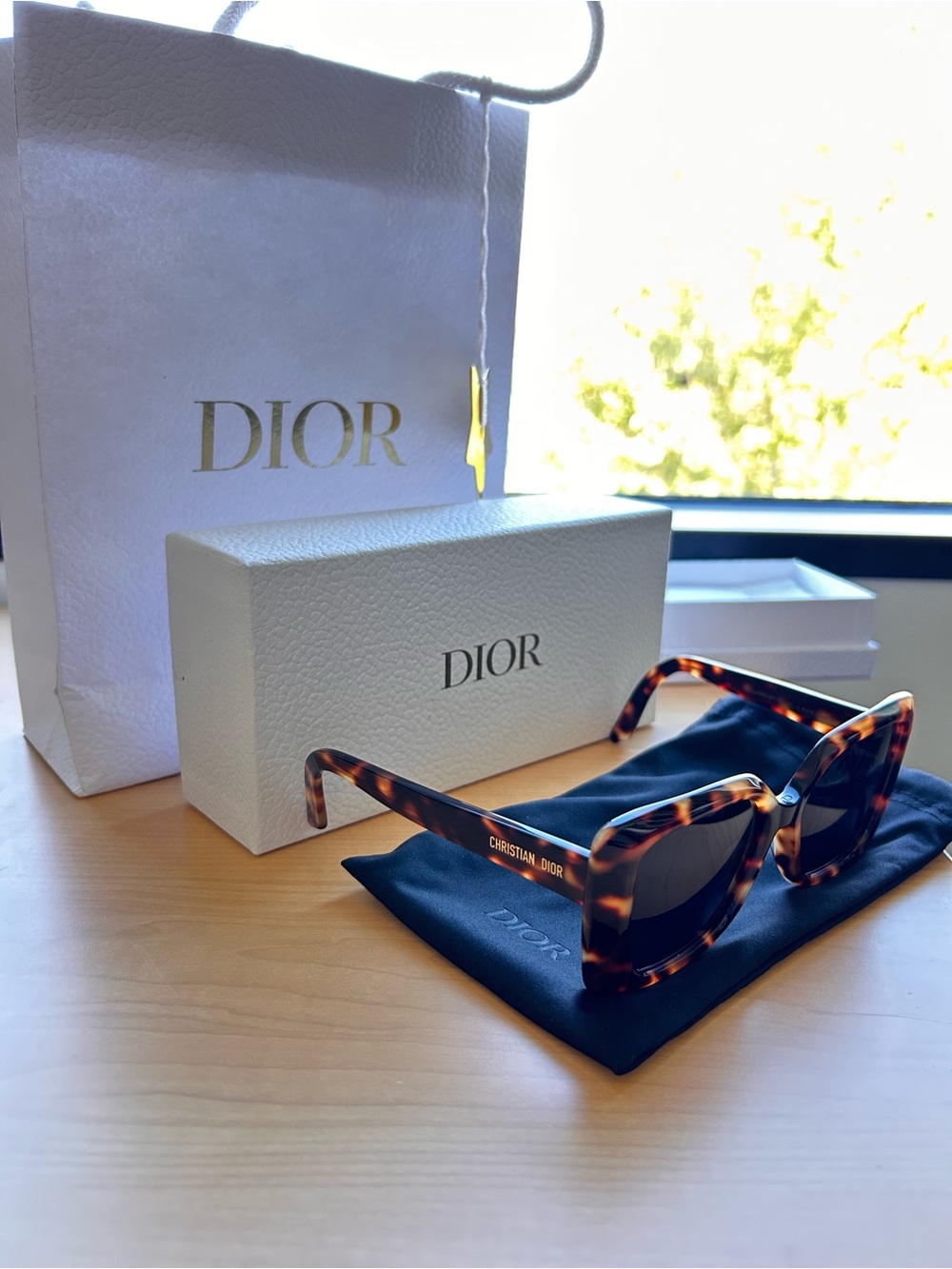 Dior Tortoiseshell Cat-Eye Sunglasses - Brown/Black